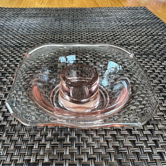 Vintage Pink Depression ~ Glass Candlestick holder - Picture 2 of 7